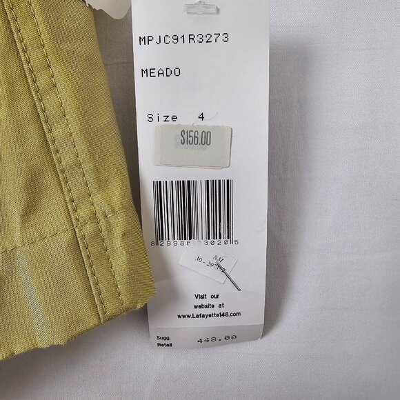 NWT Lafayette 148 Swing Jacket Womens 4 Pistachio Polished Lux Green Coat Zip - Picture 12 of 15